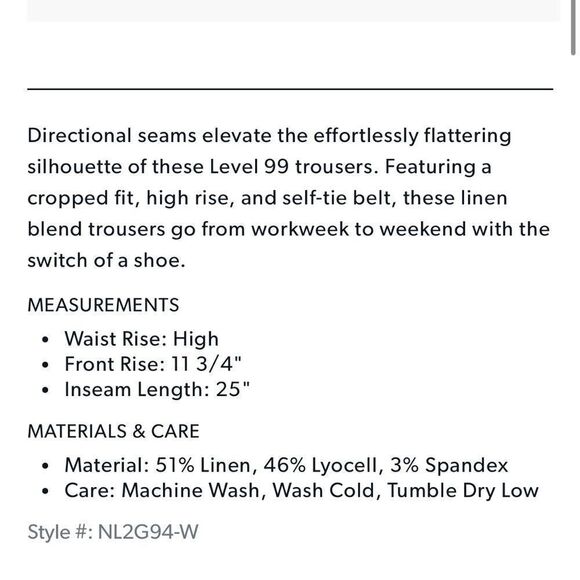 Level 99 NWT Bette Seamed Trouser 32 - Picture 3 of 11